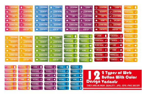 Button Vector for Web with Color Variant: A Practical Asset for Scalable UI Design