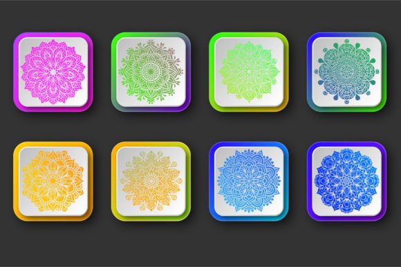 Colorful Mandala Texture Element: A Design Resource Evaluation