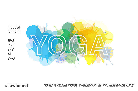 Colorful Yoga Typography Quotes