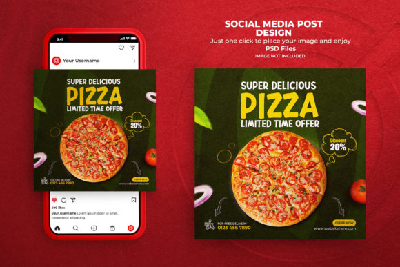 Delicious Pizza Social Media Design