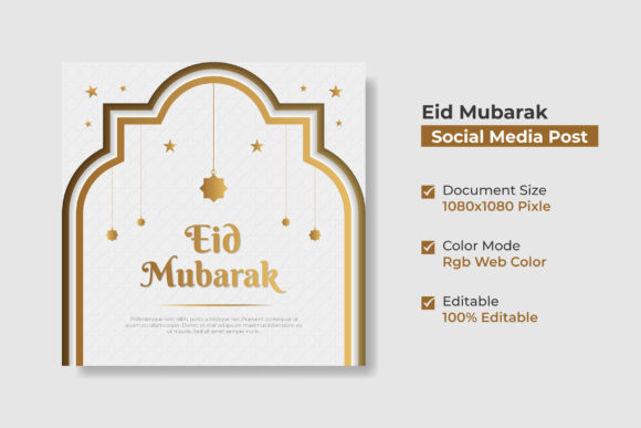 Eid Mubarak Islamic Banner Design