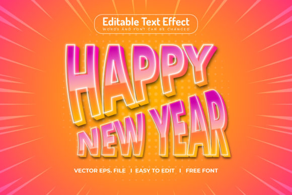 Happy New Year 3D Text Effects