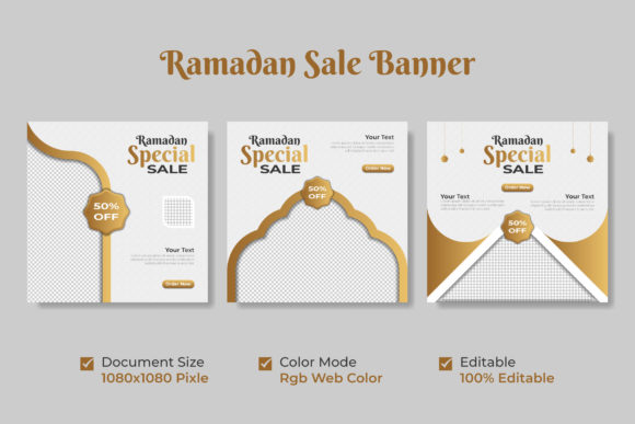 Maximizing Engagement with a Set of Ramadan Sale Social Media Post Templates