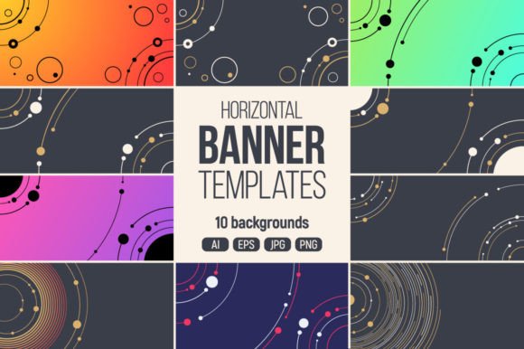 Strategic Visual Positioning with Abstract Backgrounds and Geometric Banners